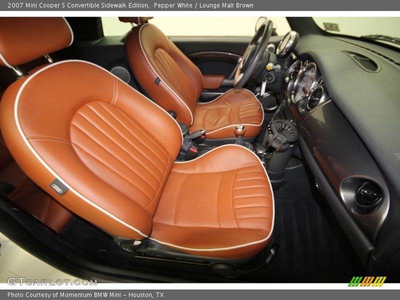 Pepper White / Lounge Malt Brown 2007 Mini Cooper S Convertible Sidewalk Edition