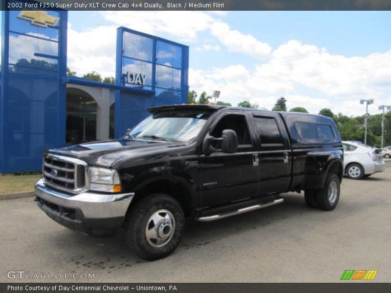 Black / Medium Flint 2002 Ford F350 Super Duty XLT Crew Cab 4x4 Dually