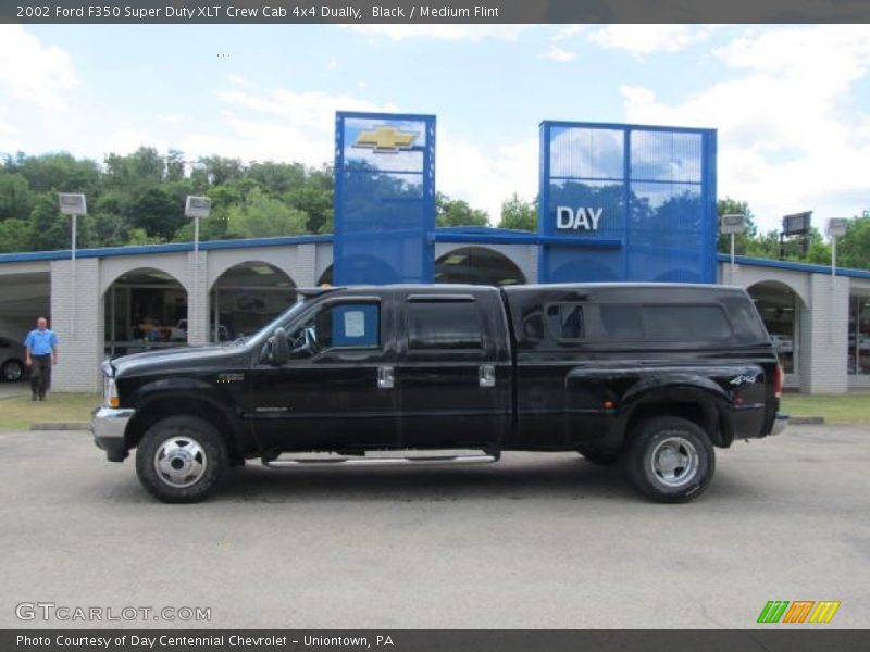 Black / Medium Flint 2002 Ford F350 Super Duty XLT Crew Cab 4x4 Dually