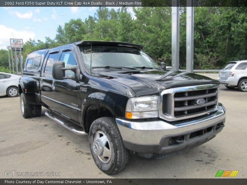 Black / Medium Flint 2002 Ford F350 Super Duty XLT Crew Cab 4x4 Dually