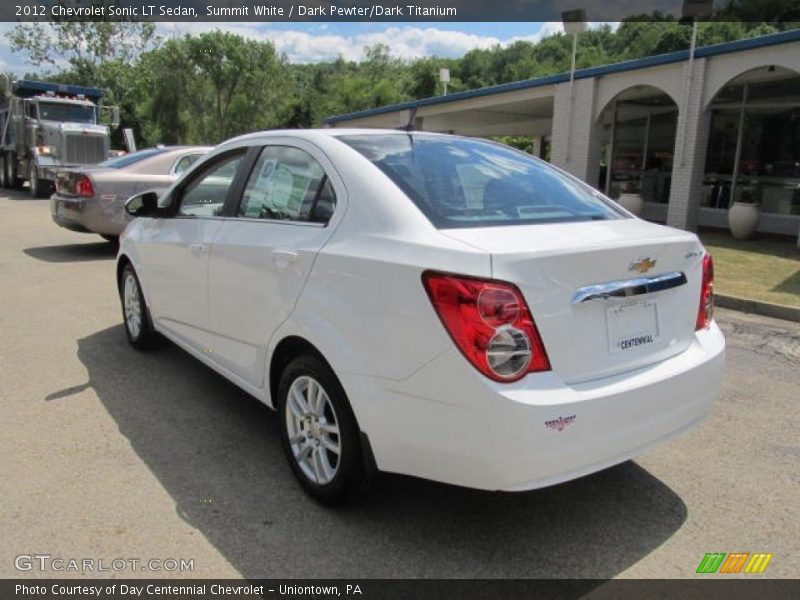 Summit White / Dark Pewter/Dark Titanium 2012 Chevrolet Sonic LT Sedan