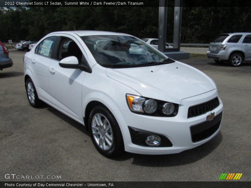 Summit White / Dark Pewter/Dark Titanium 2012 Chevrolet Sonic LT Sedan