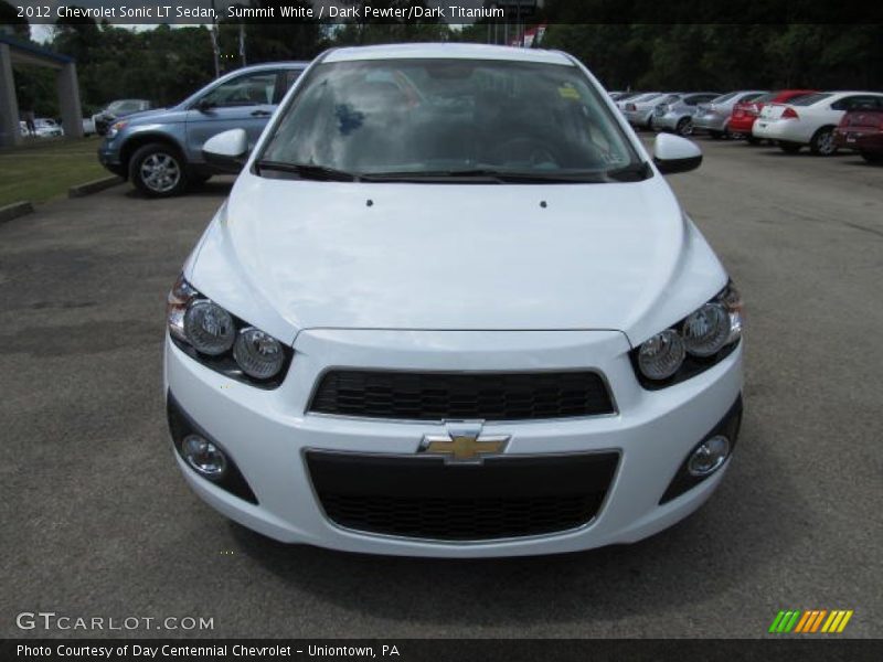 Summit White / Dark Pewter/Dark Titanium 2012 Chevrolet Sonic LT Sedan