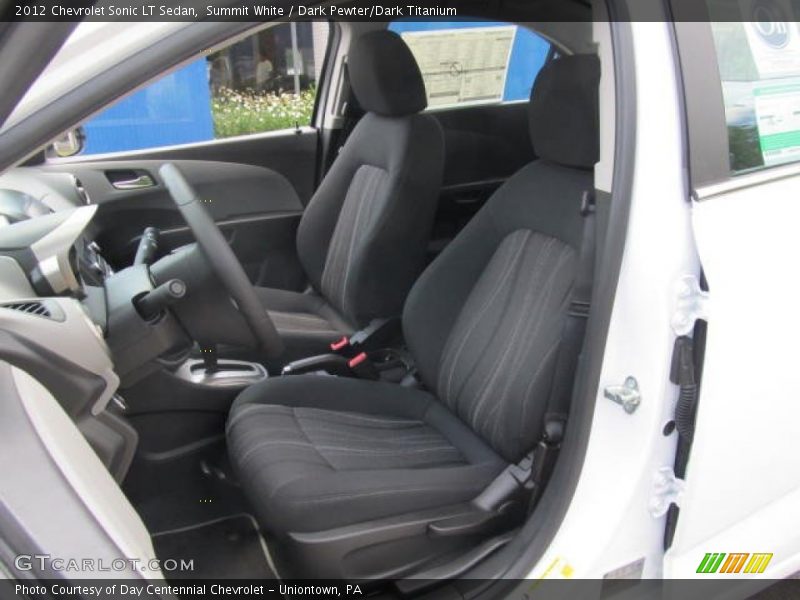 Summit White / Dark Pewter/Dark Titanium 2012 Chevrolet Sonic LT Sedan