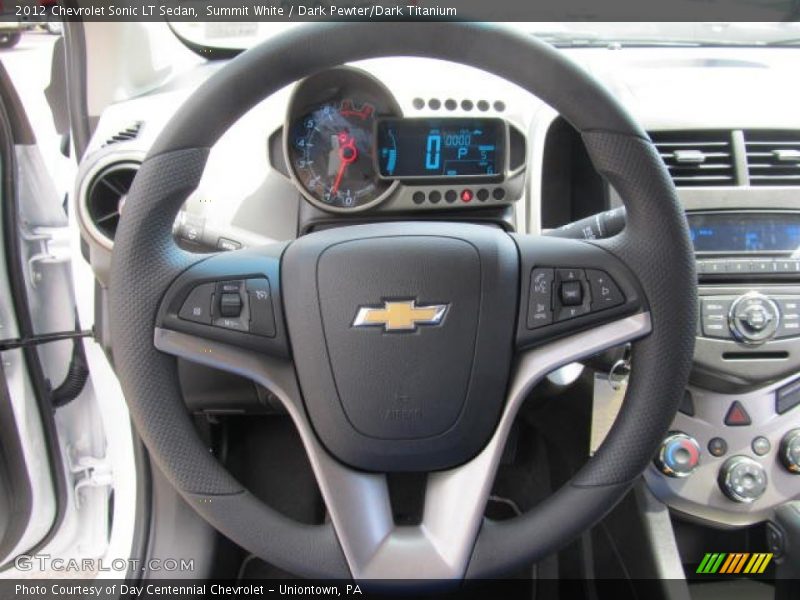 Summit White / Dark Pewter/Dark Titanium 2012 Chevrolet Sonic LT Sedan