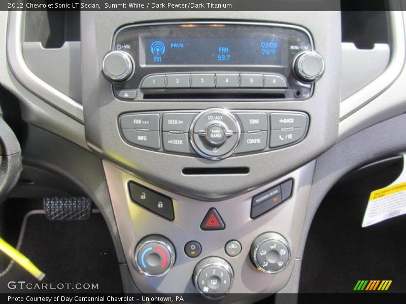 Summit White / Dark Pewter/Dark Titanium 2012 Chevrolet Sonic LT Sedan