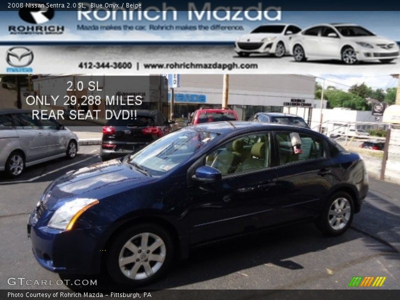 Blue Onyx / Beige 2008 Nissan Sentra 2.0 SL