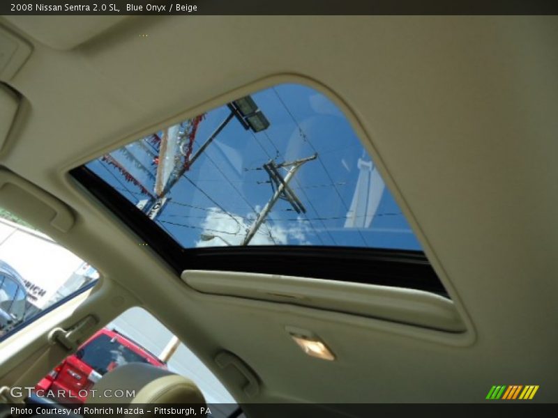 Blue Onyx / Beige 2008 Nissan Sentra 2.0 SL