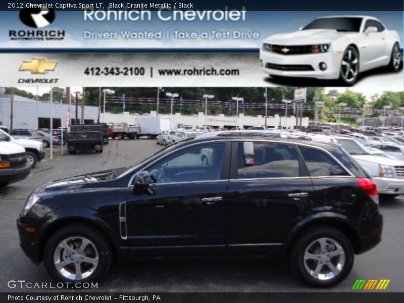 Black Granite Metallic / Black 2012 Chevrolet Captiva Sport LT