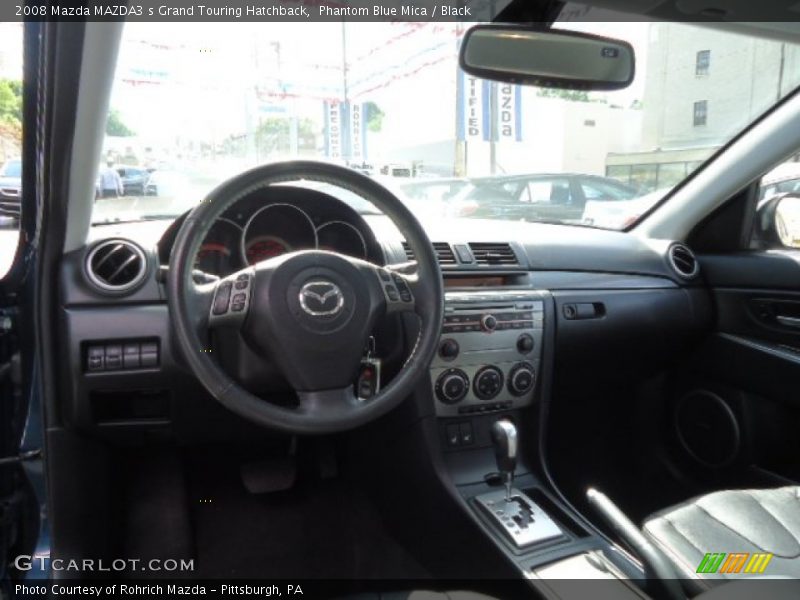 Phantom Blue Mica / Black 2008 Mazda MAZDA3 s Grand Touring Hatchback