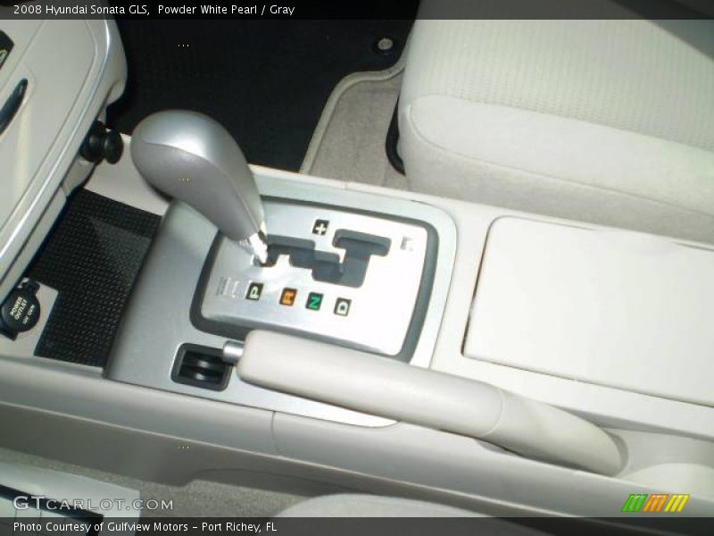 Powder White Pearl / Gray 2008 Hyundai Sonata GLS