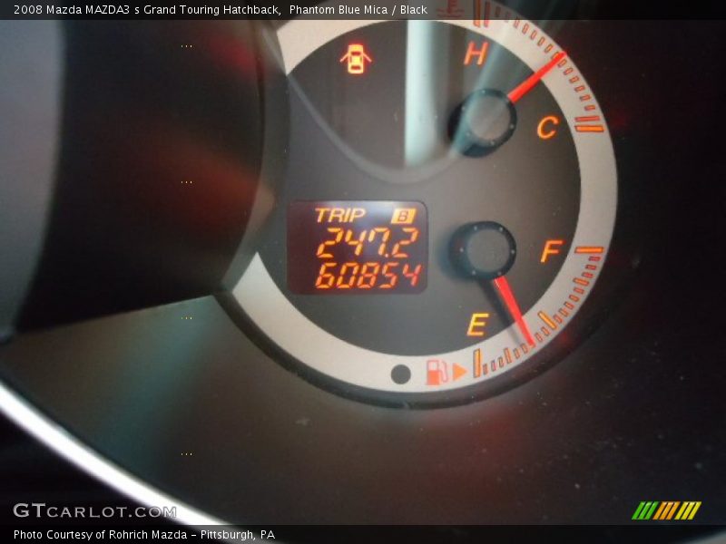 Phantom Blue Mica / Black 2008 Mazda MAZDA3 s Grand Touring Hatchback