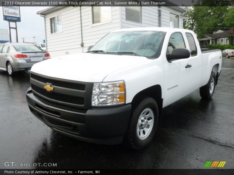 Summit White / Dark Titanium 2012 Chevrolet Silverado 1500 Work Truck Extended Cab 4x4
