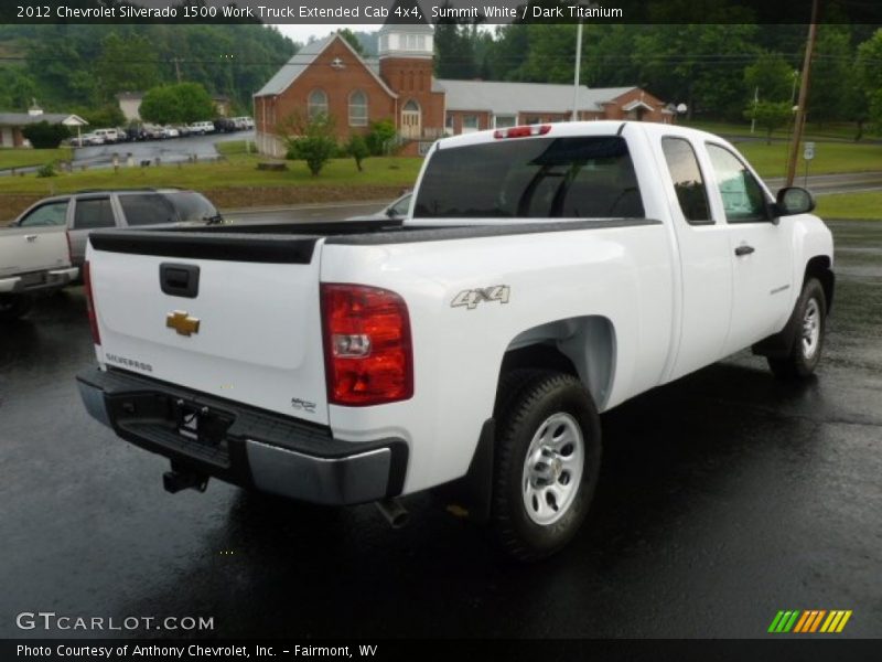 Summit White / Dark Titanium 2012 Chevrolet Silverado 1500 Work Truck Extended Cab 4x4