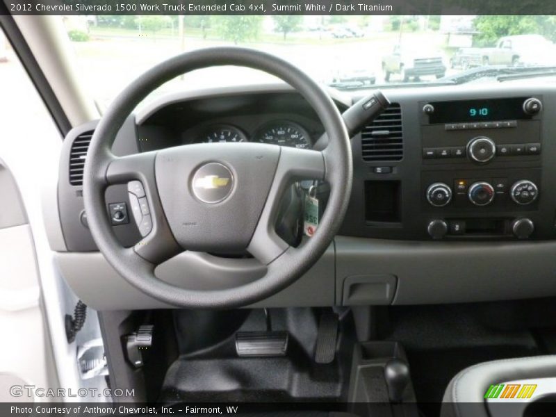 Summit White / Dark Titanium 2012 Chevrolet Silverado 1500 Work Truck Extended Cab 4x4