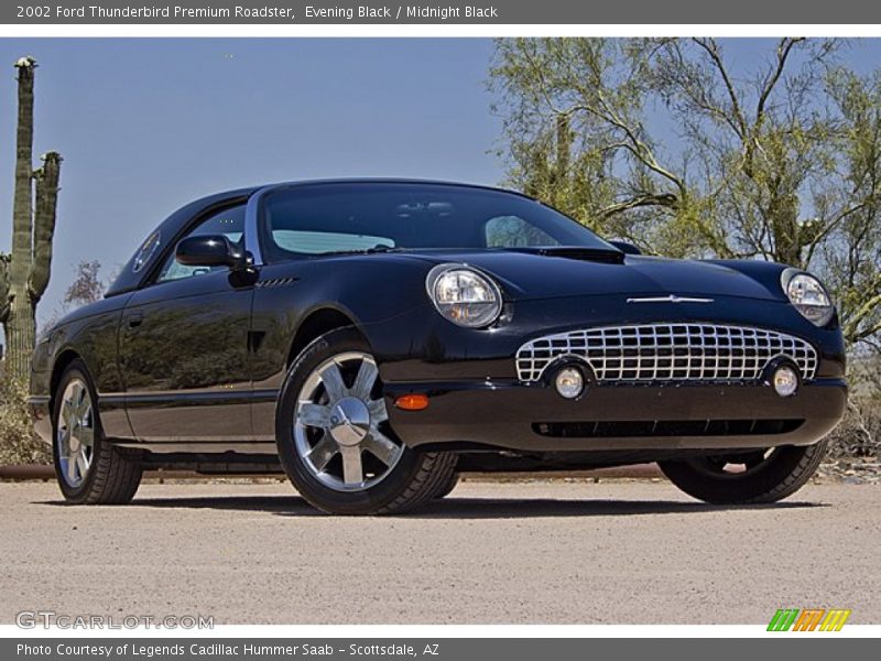 Evening Black / Midnight Black 2002 Ford Thunderbird Premium Roadster