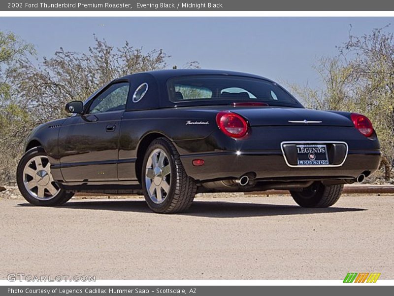 Evening Black / Midnight Black 2002 Ford Thunderbird Premium Roadster