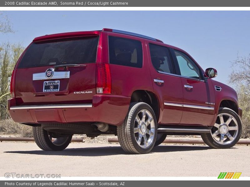 Sonoma Red / Cocoa/Light Cashmere 2008 Cadillac Escalade AWD