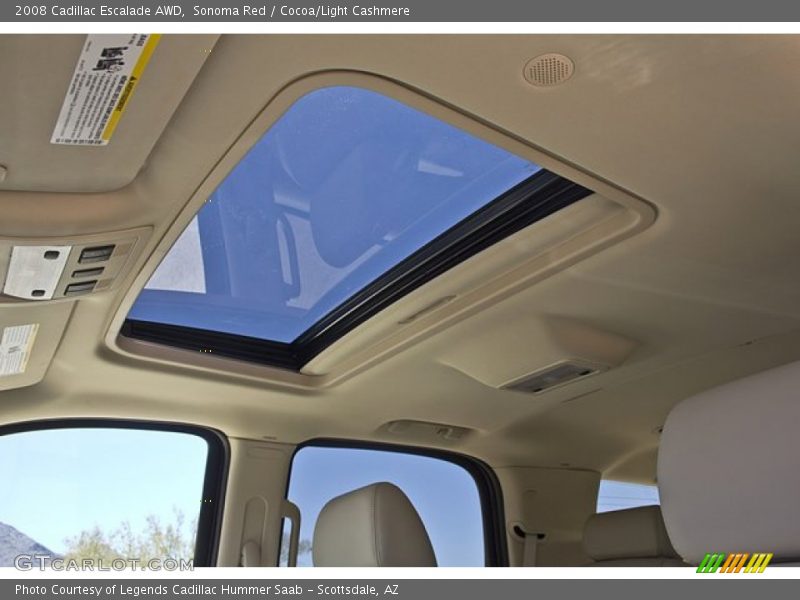 Sunroof of 2008 Escalade AWD