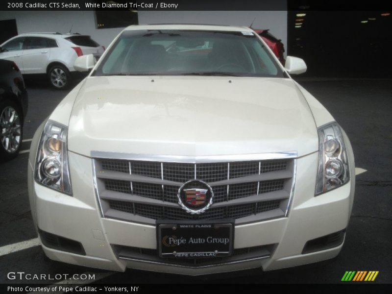 White Diamond Tri-Coat / Ebony 2008 Cadillac CTS Sedan