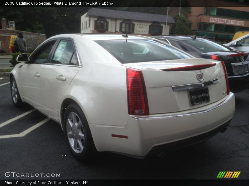 White Diamond Tri-Coat / Ebony 2008 Cadillac CTS Sedan