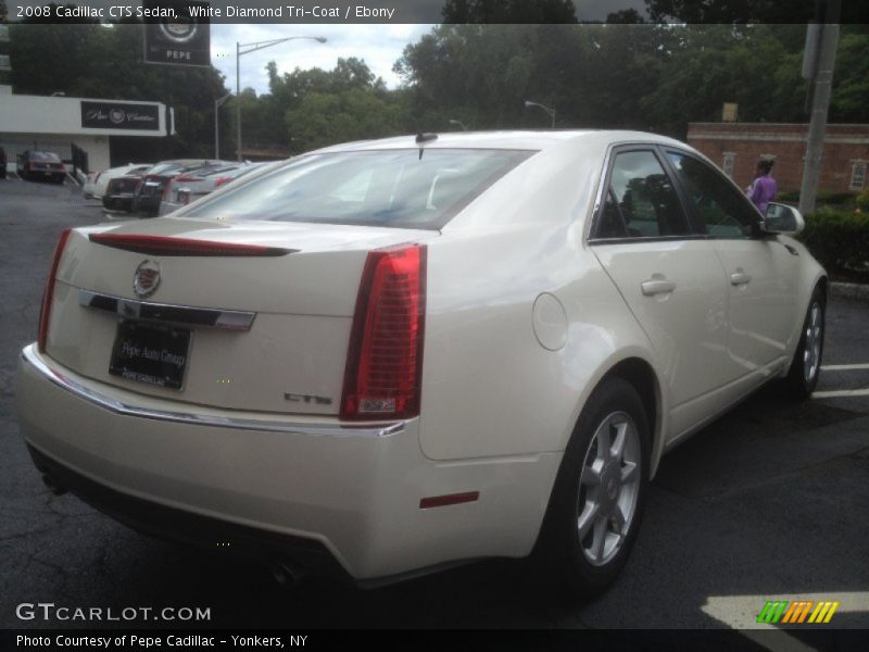 White Diamond Tri-Coat / Ebony 2008 Cadillac CTS Sedan