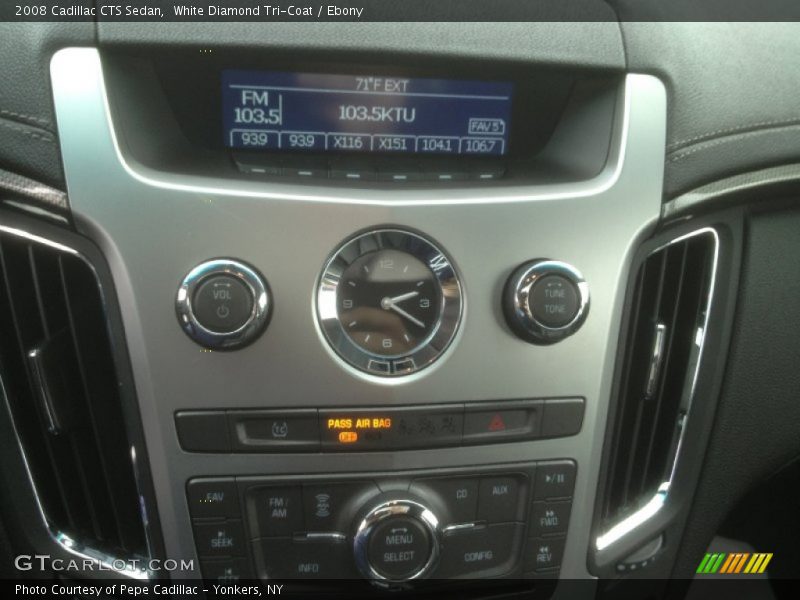 White Diamond Tri-Coat / Ebony 2008 Cadillac CTS Sedan