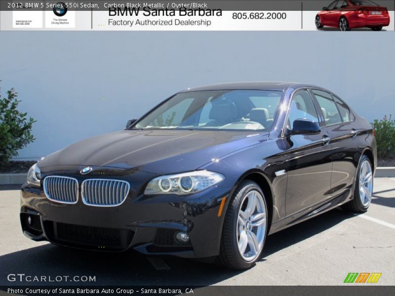 Carbon Black Metallic / Oyster/Black 2012 BMW 5 Series 550i Sedan