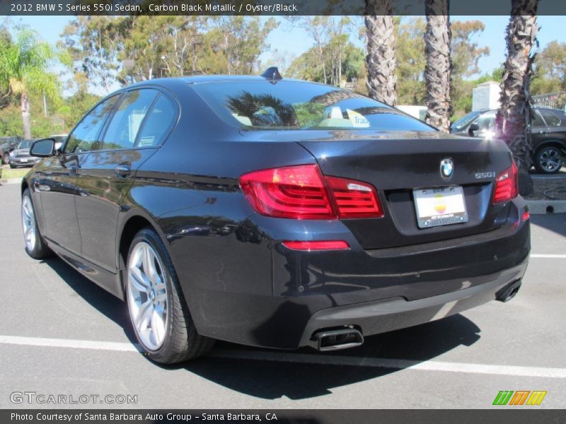 Carbon Black Metallic / Oyster/Black 2012 BMW 5 Series 550i Sedan