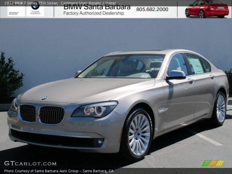 Cashmere Silver Metallic / Oyster 2012 BMW 7 Series 750i Sedan