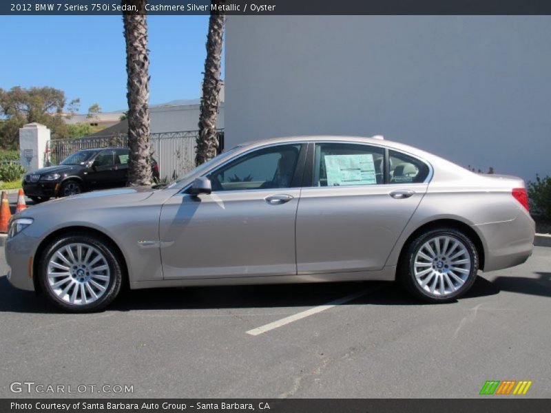 Cashmere Silver Metallic / Oyster 2012 BMW 7 Series 750i Sedan