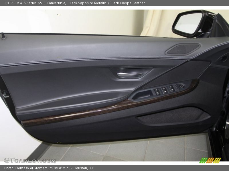 Black Sapphire Metallic / Black Nappa Leather 2012 BMW 6 Series 650i Convertible