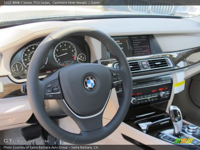 Cashmere Silver Metallic / Oyster 2012 BMW 7 Series 750i Sedan