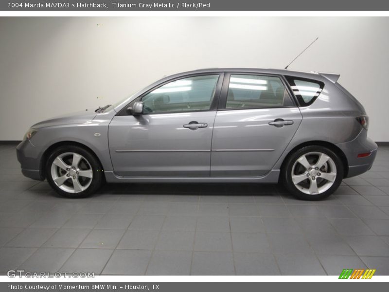 Titanium Gray Metallic / Black/Red 2004 Mazda MAZDA3 s Hatchback