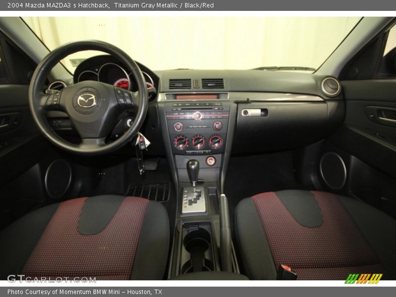 Titanium Gray Metallic / Black/Red 2004 Mazda MAZDA3 s Hatchback