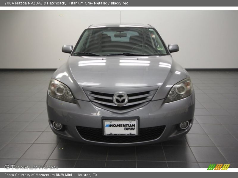 Titanium Gray Metallic / Black/Red 2004 Mazda MAZDA3 s Hatchback