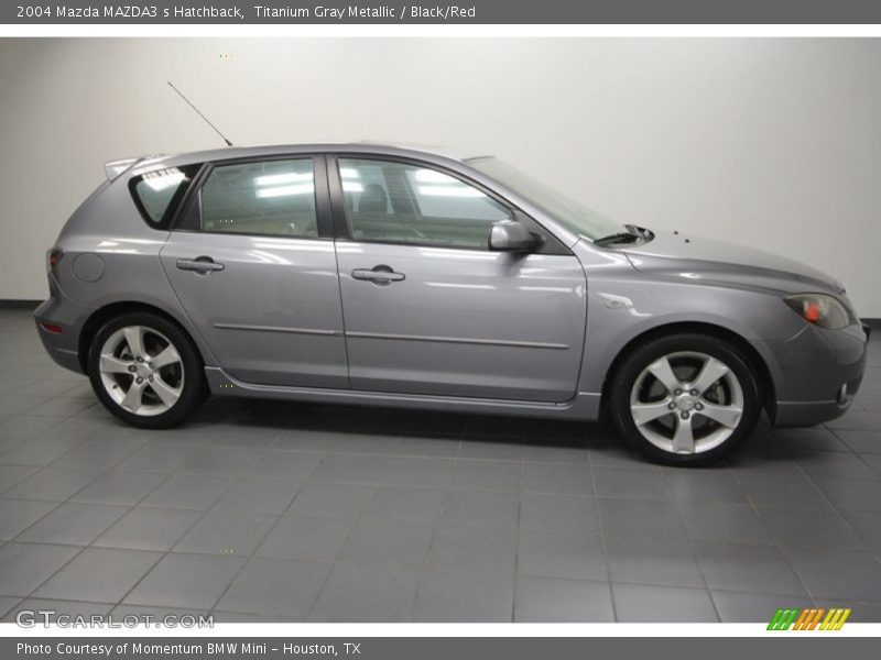 Titanium Gray Metallic / Black/Red 2004 Mazda MAZDA3 s Hatchback