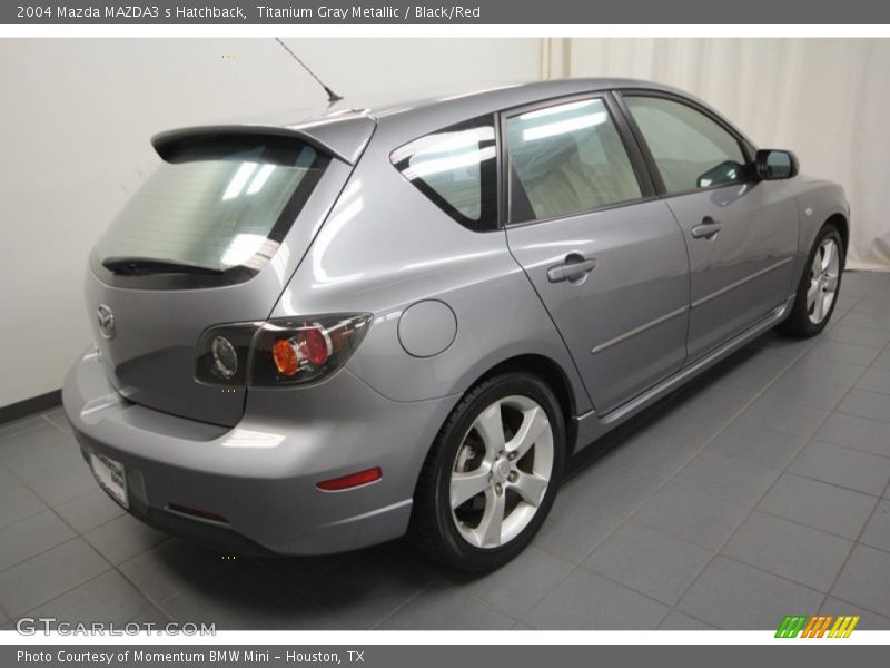 Titanium Gray Metallic / Black/Red 2004 Mazda MAZDA3 s Hatchback