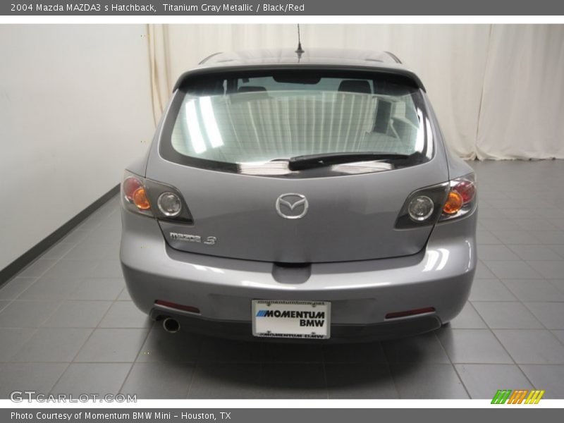 Titanium Gray Metallic / Black/Red 2004 Mazda MAZDA3 s Hatchback