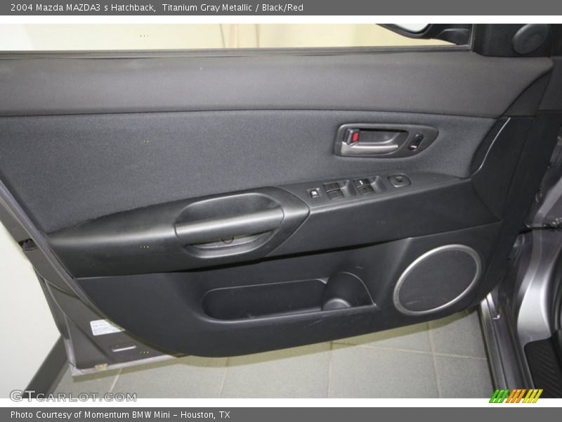 Titanium Gray Metallic / Black/Red 2004 Mazda MAZDA3 s Hatchback
