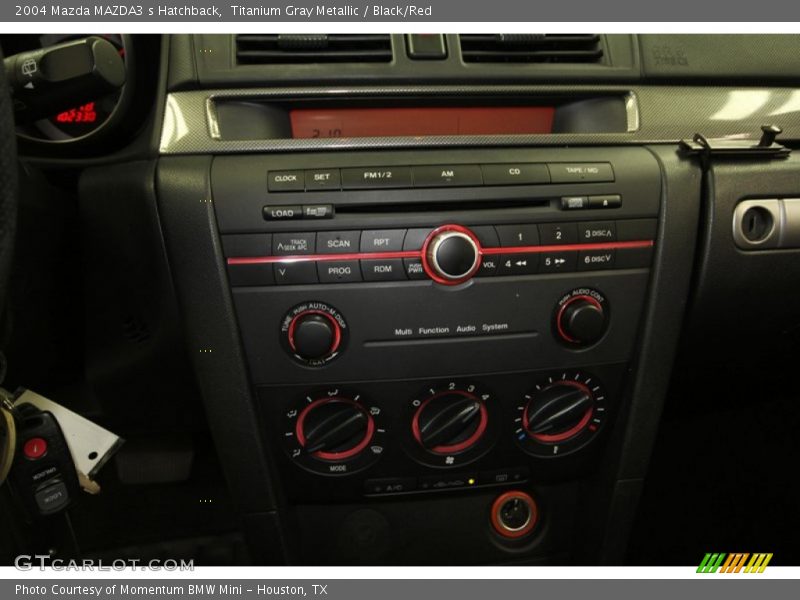 Titanium Gray Metallic / Black/Red 2004 Mazda MAZDA3 s Hatchback