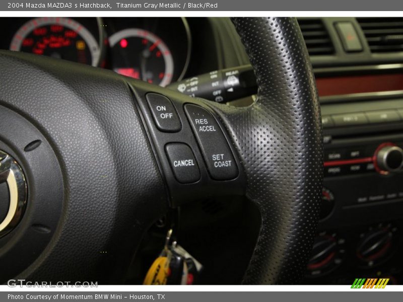 Titanium Gray Metallic / Black/Red 2004 Mazda MAZDA3 s Hatchback