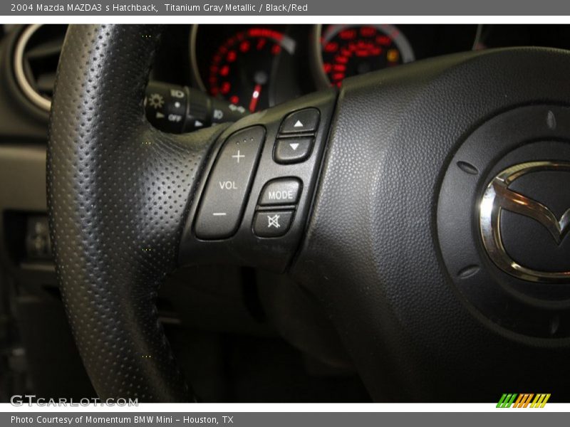 Titanium Gray Metallic / Black/Red 2004 Mazda MAZDA3 s Hatchback