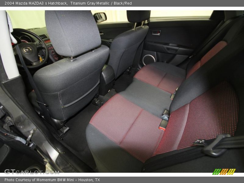 Titanium Gray Metallic / Black/Red 2004 Mazda MAZDA3 s Hatchback