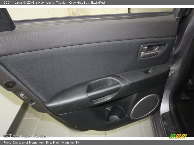 Titanium Gray Metallic / Black/Red 2004 Mazda MAZDA3 s Hatchback