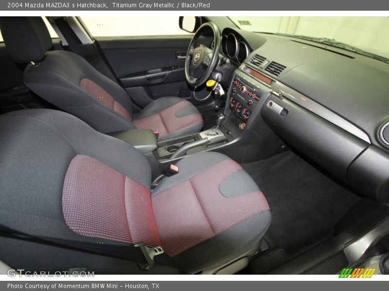 Titanium Gray Metallic / Black/Red 2004 Mazda MAZDA3 s Hatchback