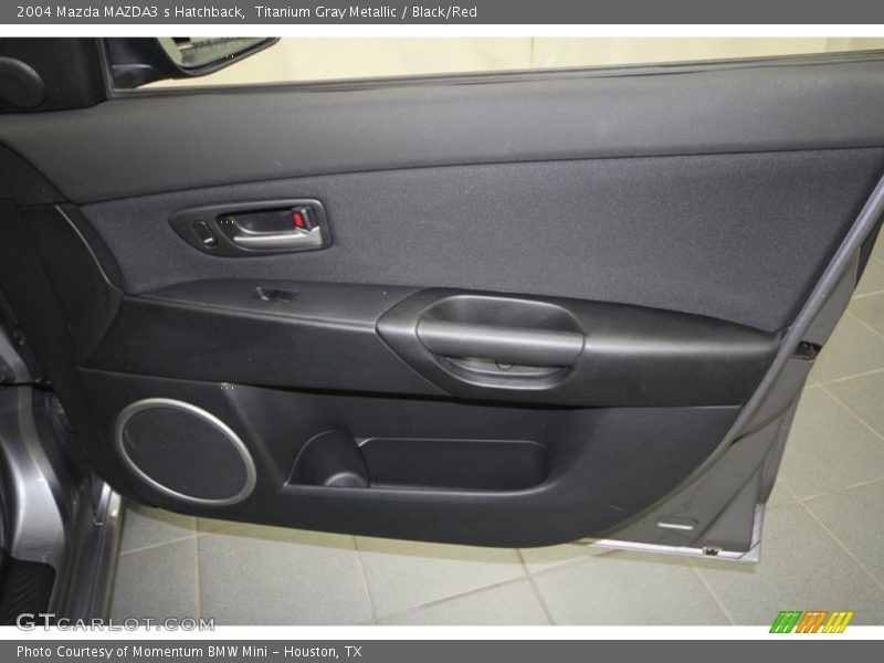 Titanium Gray Metallic / Black/Red 2004 Mazda MAZDA3 s Hatchback