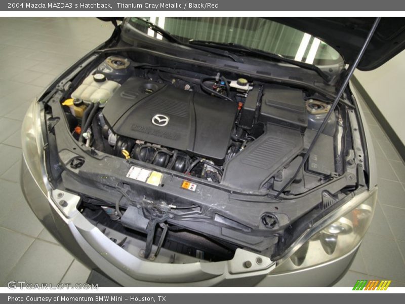 Titanium Gray Metallic / Black/Red 2004 Mazda MAZDA3 s Hatchback