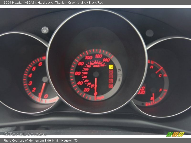 Titanium Gray Metallic / Black/Red 2004 Mazda MAZDA3 s Hatchback
