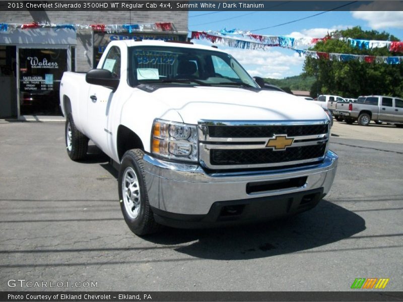 Summit White / Dark Titanium 2013 Chevrolet Silverado 3500HD WT Regular Cab 4x4